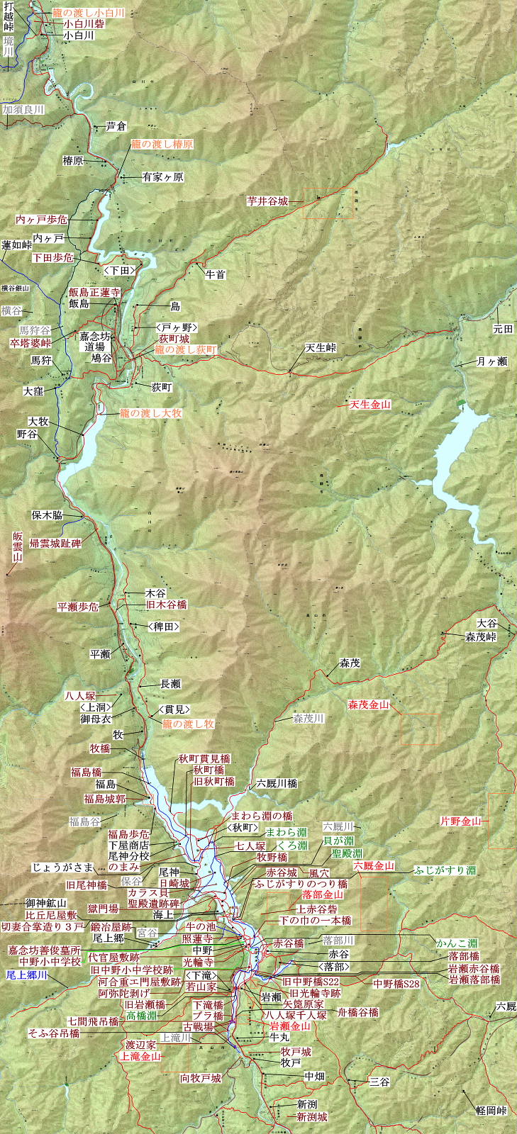 白川郷地名呼名図